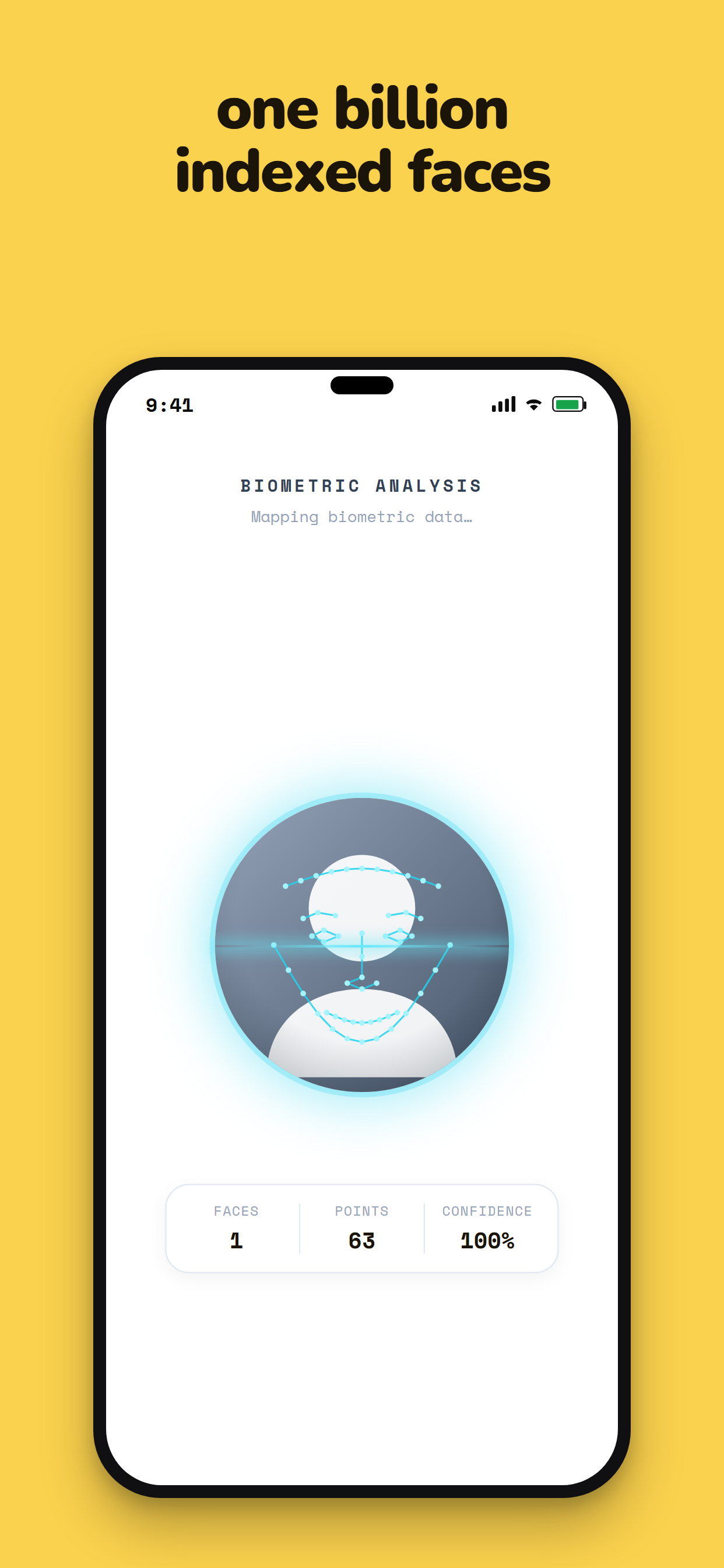 One billion indexed faces